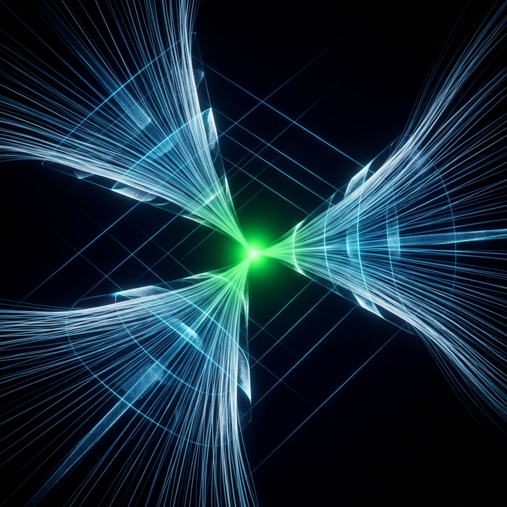 Customer retention funnel converging to green focus point