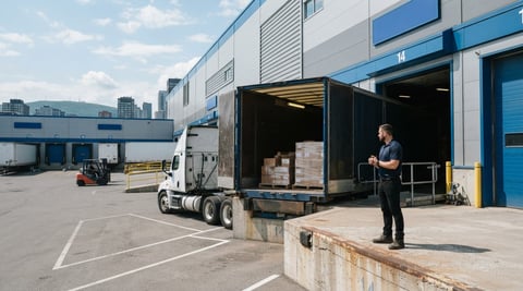 Logistics coordinator at a loading dock in Montreal
