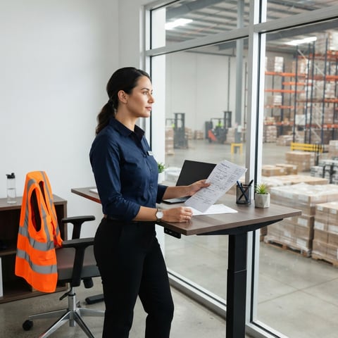 Logistics coordinator managing warehouse shipping operations