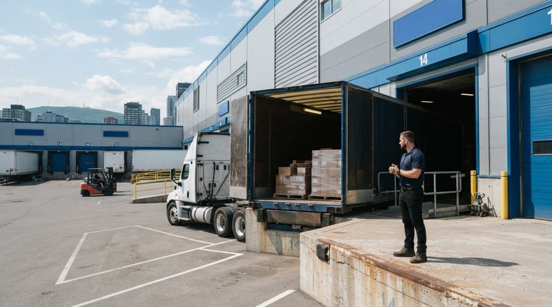 Logistics coordinator at a loading dock in Montreal
